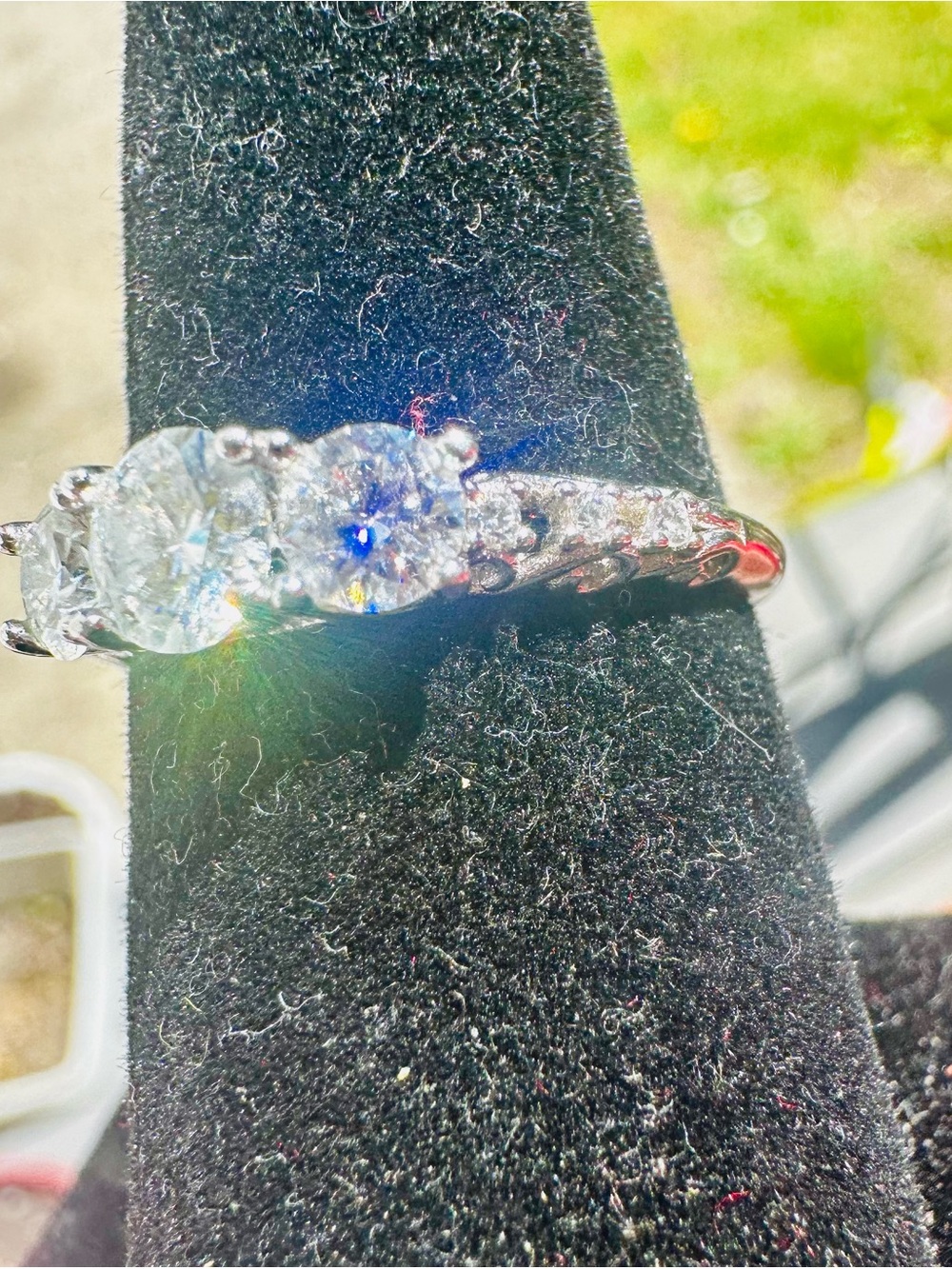 New moissanite lab diamond ring band sz 7 & sizable - Picture 3 of 7